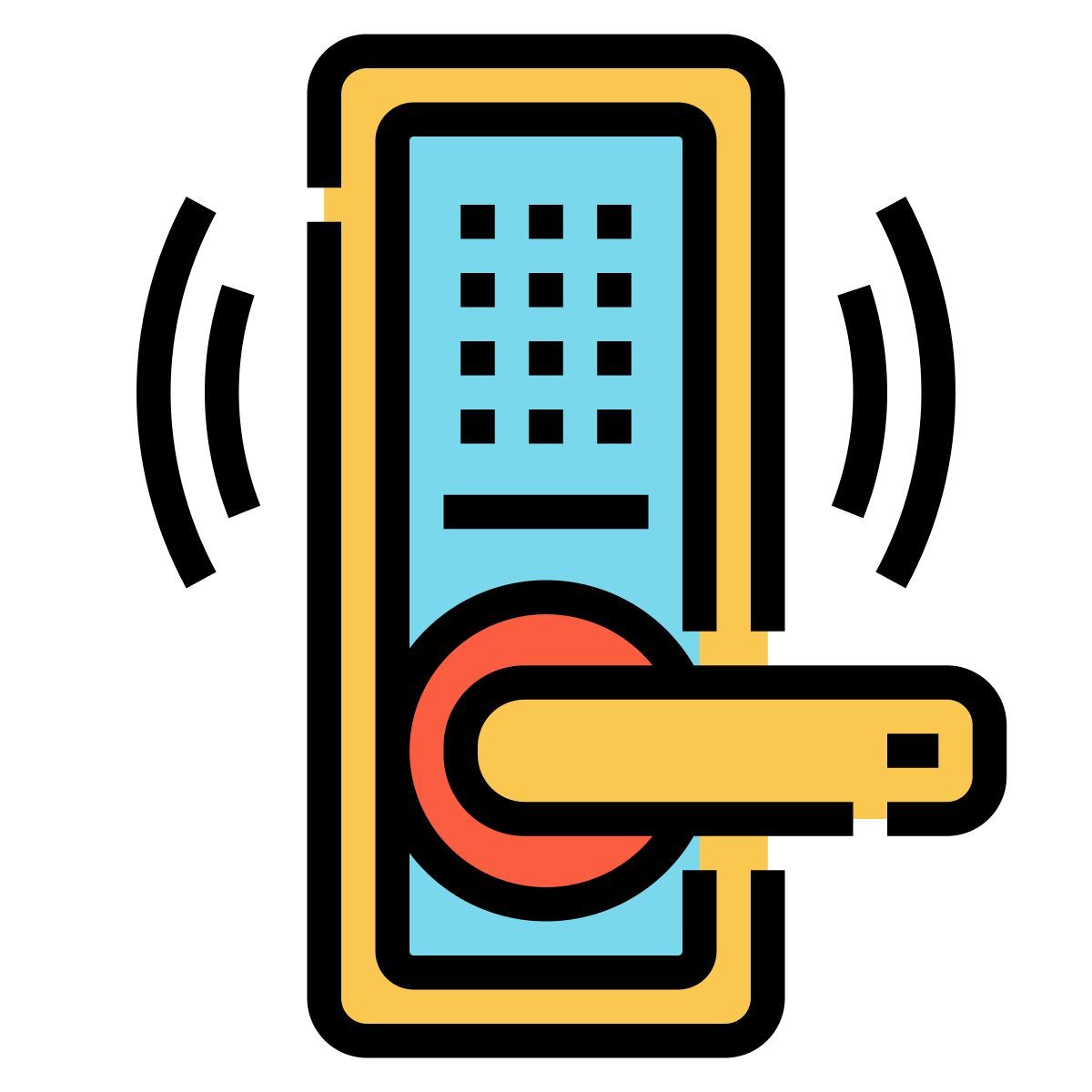 smart door lock icon