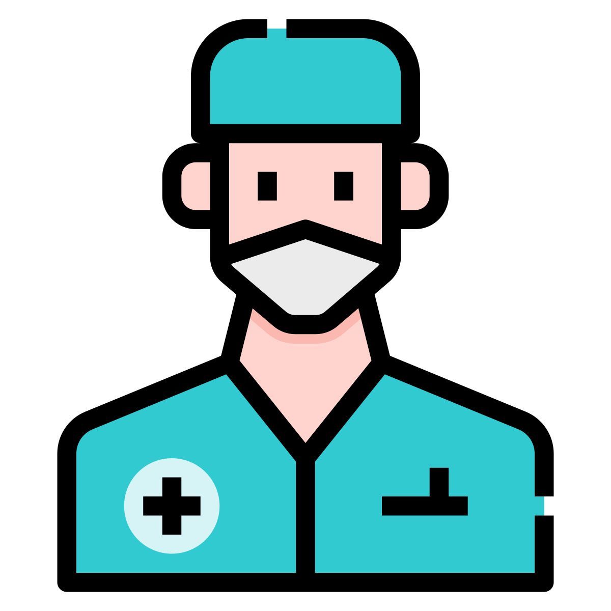 doctor in mask icon