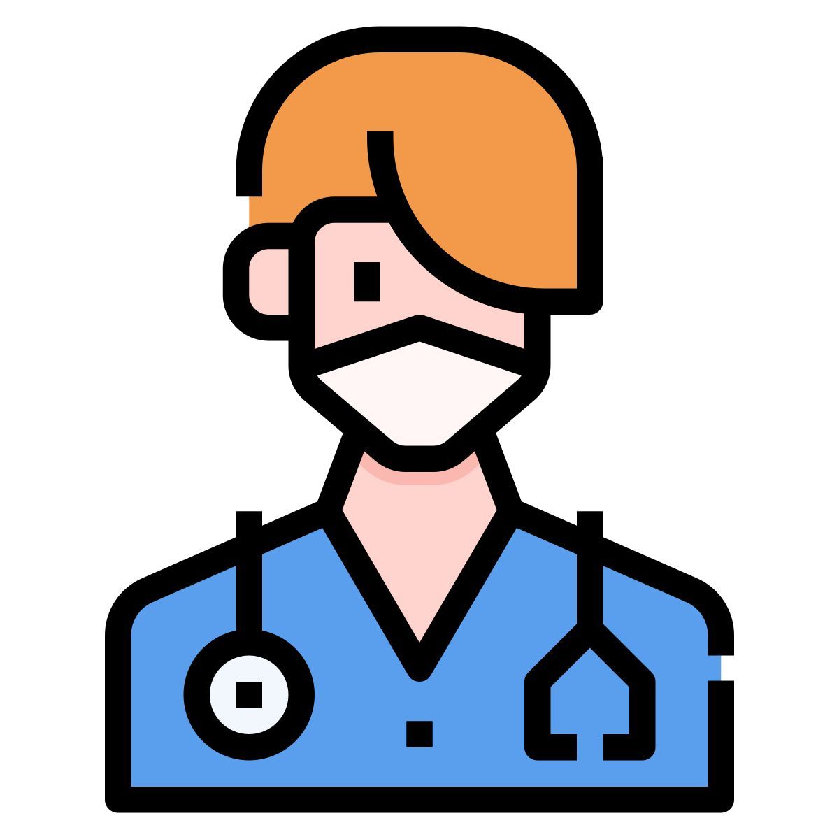 doctor in mask icon