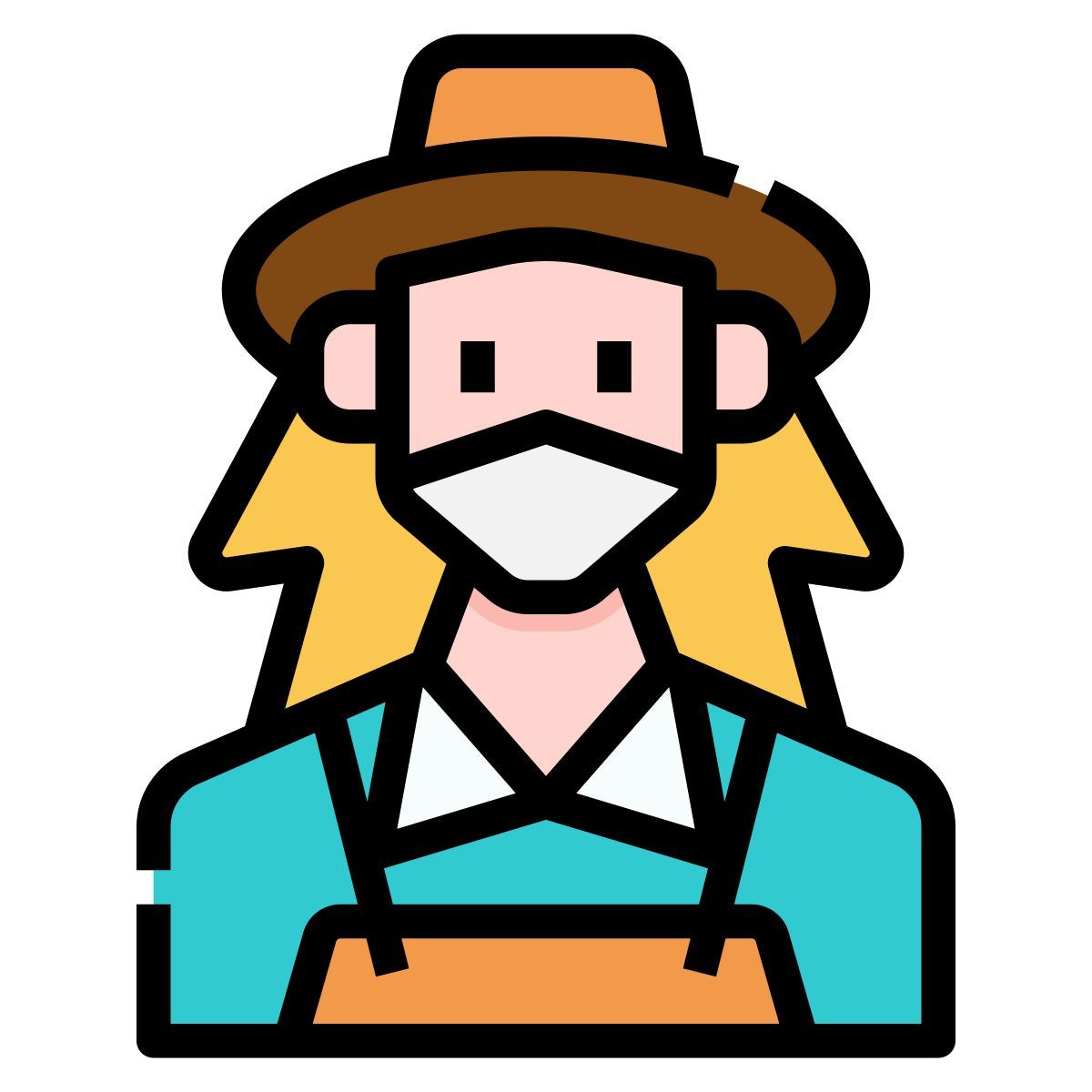 gardener in mask icon