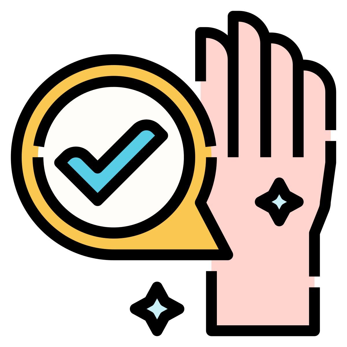 clean hand icon