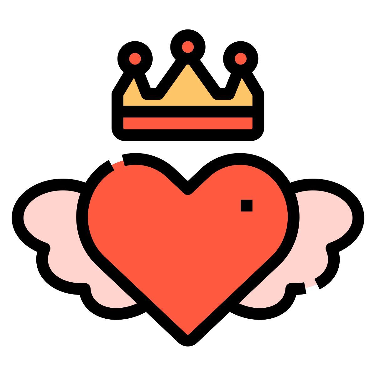 cuore con le ali icon