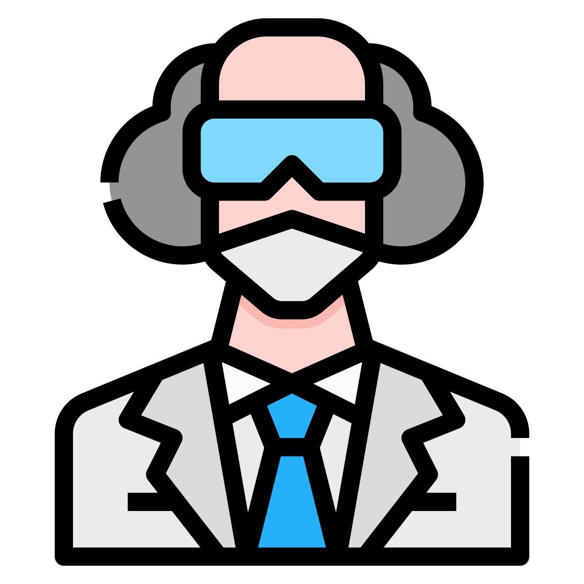 professor in mask icon