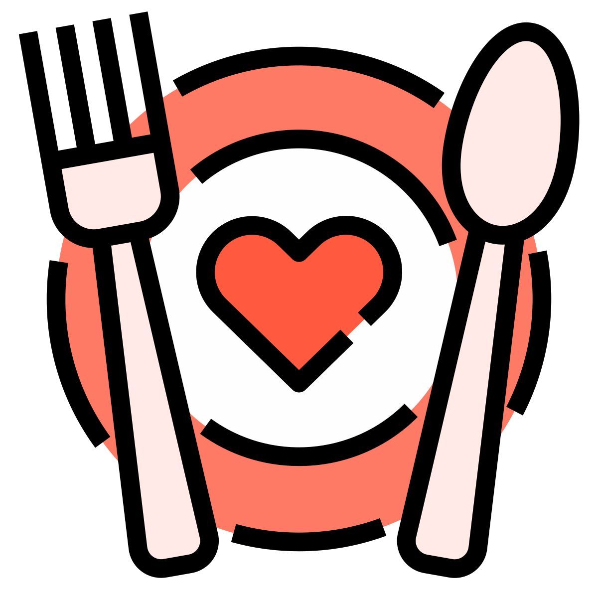 romantic dinner icon