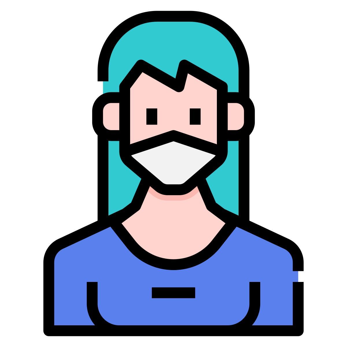 woman in mask icon