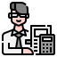 external accountant-career-avatar-linector-lineal-color-linector icon