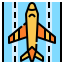 external airplane-travel-linector-lineal-color-linector icon