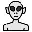 external alien-horror-avatar-linector-lineal-color-linector icon