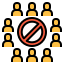 external avoid-crowds-virus-linector-lineal-color-linector icon