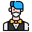 external bartender-man-avatar-with-mask-linector-lineal-color-linector icon