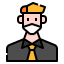 external businessman-man-avatar-mask-linector-lineal-color-linector icon