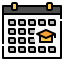 external calendar-university-linector-lineal-color-linector icon