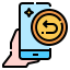external cash-back-online-shopping-linector-lineal-color-linector icon