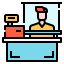 external cashier-new-normal-linector-lineal-color-linector icon