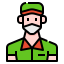external delivery-man-man-avatar-with-mask-linector-lineal-color-linector icon