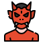 external devil-horror-avatar-linector-lineal-color-linector icon