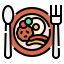 external food-self-protection-linector-lineal-color-linector icon