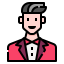 external gentleman-man-avatar-linector-lineal-color-linector icon