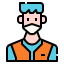 external man-man-avatar-mask-linector-lineal-color-linector-1 icon