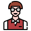 external nerd-glasses-man-avatar-linector-lineal-color-linector icon