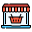 external online-store-online-shopping-linector-lineal-color-linector icon