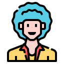 external afro-hair-man-avatar-linector-lineal-color-linector icon