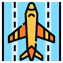 external airplane-travel-linector-lineal-color-linector icon