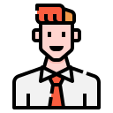 external businessman-man-avatar-linector-lineal-color-linector icon