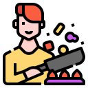 external chef-stay-home-activities-linector-lineal-color-linector icon