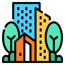 external city-building-smart-city-linector-lineal-color-linector icon