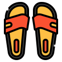 external footwear-travel-packing-linector-lineal-color-linector icon