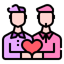 external gay-romantic-love-linector-lineal-color-linector icon