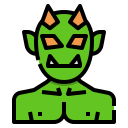 external goblin-horror-avatar-linector-lineal-color-linector icon