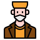 external man-man-avatar-with-mask-linector-lineal-color-linector icon