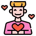 external man-romantic-love-linector-lineal-color-linector icon