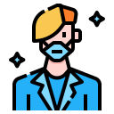 external man-travel-linector-lineal-color-linector icon