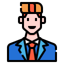 external manager-man-avatar-linector-lineal-color-linector icon
