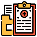 external medical-report-virus-linector-lineal-color-linector icon
