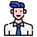external office-worker-man-avatar-linector-lineal-color-linector icon