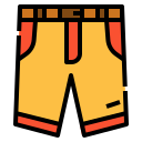 external pants-travel-packing-linector-lineal-color-linector icon