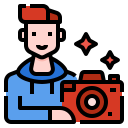 external photographer-career-avatar-linector-lineal-color-linector icon