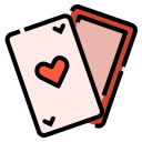 external poker-cards-romantic-love-linector-lineal-color-linector icon