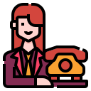 external receptionist-career-avatar-linector-lineal-color-linector-1 icon