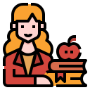 external teacher-career-avatar-linector-lineal-color-linector icon