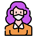 external woman-woman-avatar-with-medical-mask-linector-lineal-color-linector-2 icon