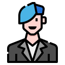 external young-man-avatar-linector-lineal-color-linector icon