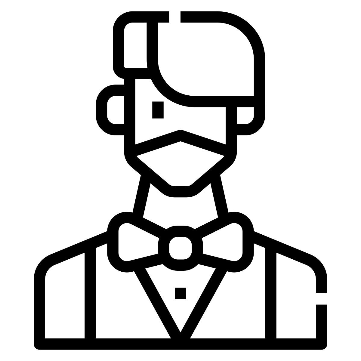 bartender in mask icon