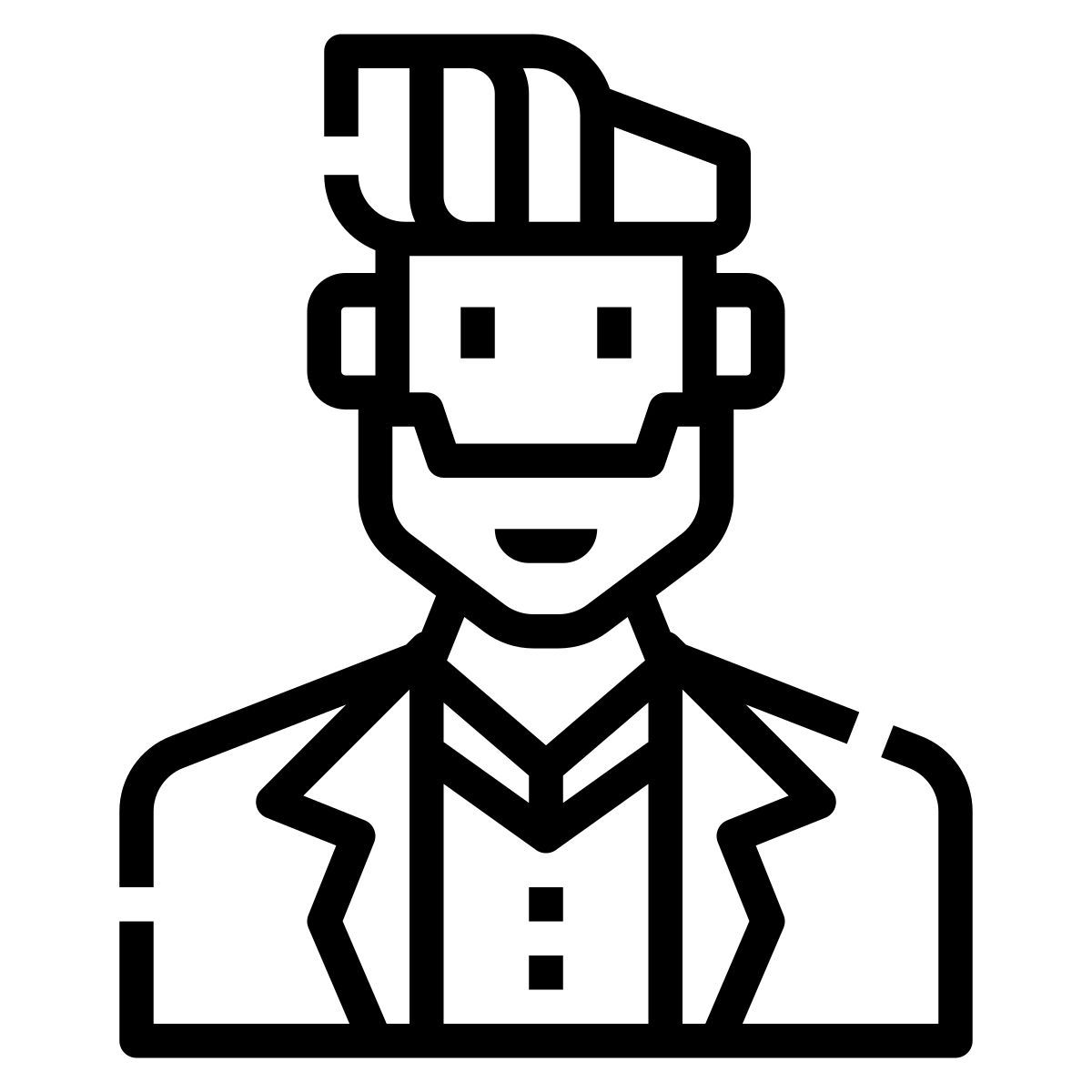 bearded man icon
