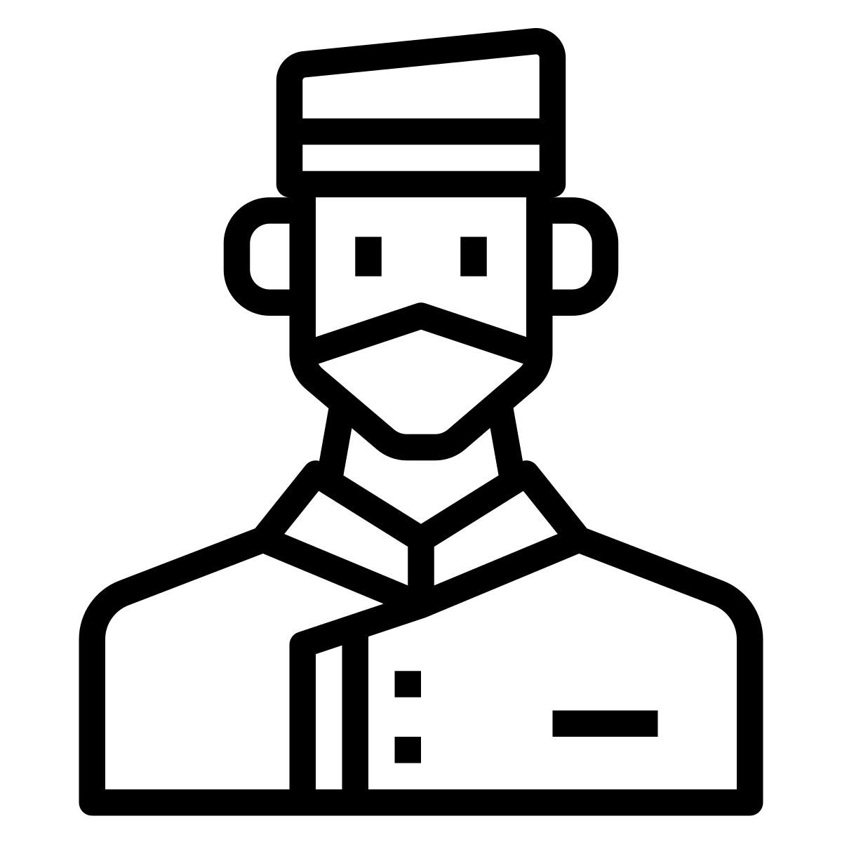 bellboy in mask icon