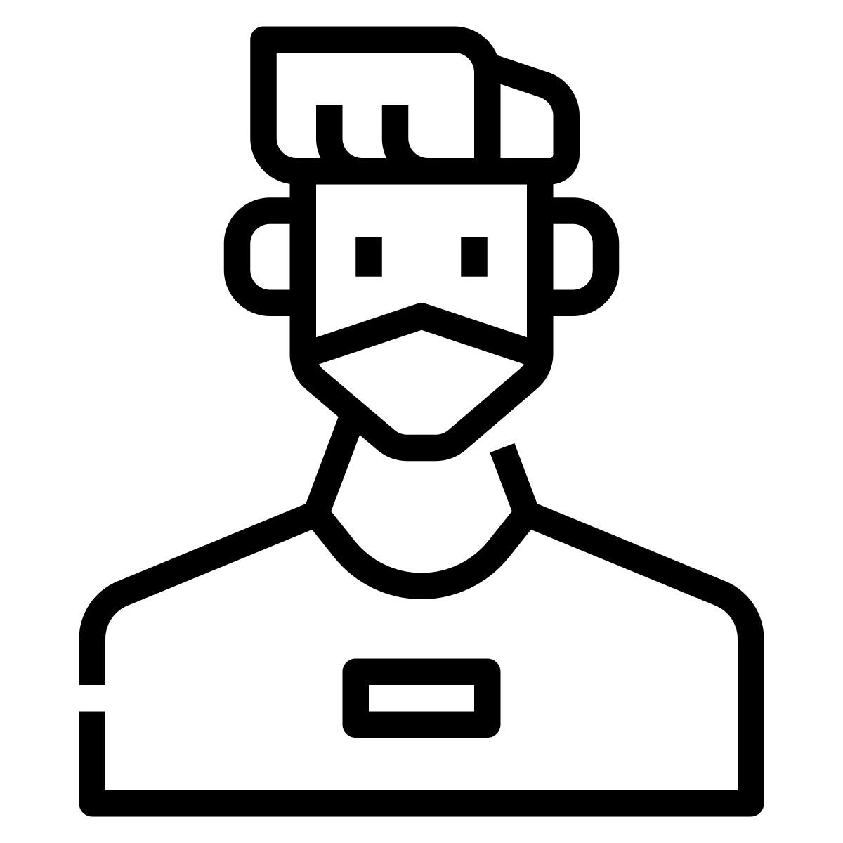 boy in mask icon